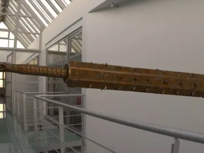 Tetsubo sword with spikes 3D model