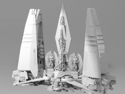 Chancellor Floating city 1 3D model