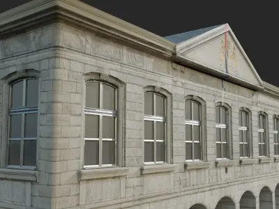 Urban Building Low-poly 3D model