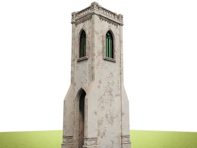 GOTHIC CASTLE BUILDING 19 Low-poly 3D model
