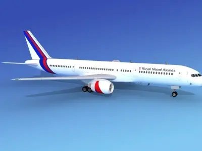 Boeing 757-200 Royal Nepal 3D model