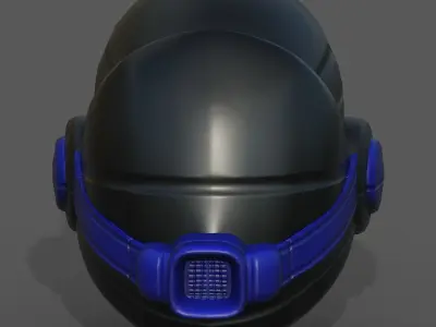 Gas mask helmet scifi fantasy armor hats military Low-poly 3D model