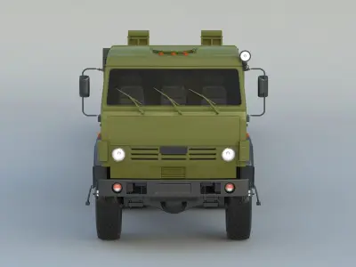 Kamaz-65225 Tank Transporter 3D model