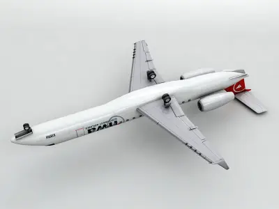 Embraer ERJ 145 - Northwest Airlines Low-poly 3D model