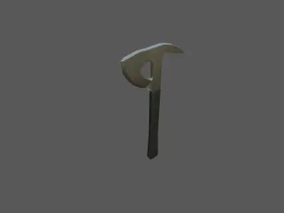 Fire Axe - one handed Low-poly 3D model