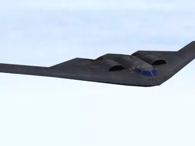 Fighter Jet Flying In Sky Plane V05 Low-poly 3D model