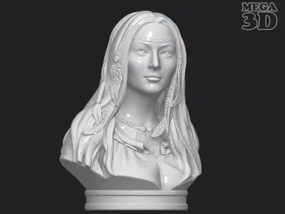 Native American Female Bust Statue 220919 3D print model