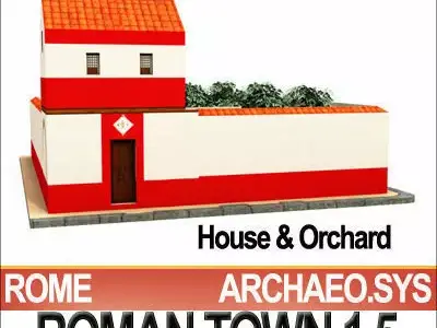 Roman Town House And Orchard Block 1 5 Low Poly 3D model