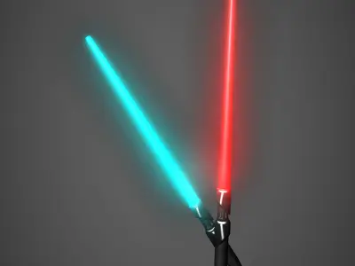 Lightsaber two star wars lightsabers 3D model
