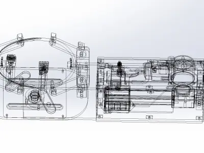 Badminton racquet threading device 3D model