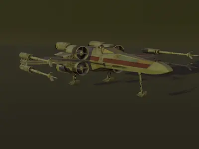 X-wing  Free low-poly 3D model