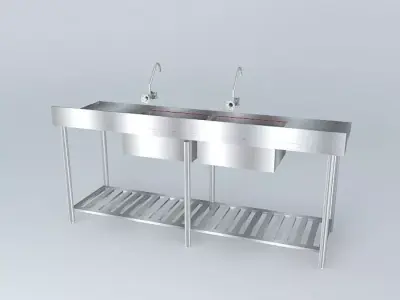 Kit 222 Bench Steel 2 Cubas  Alex Marques Free 3D model