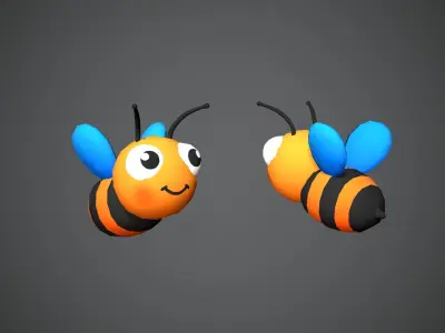 Animals Cute Cartoony Animals Low-poly 3D model