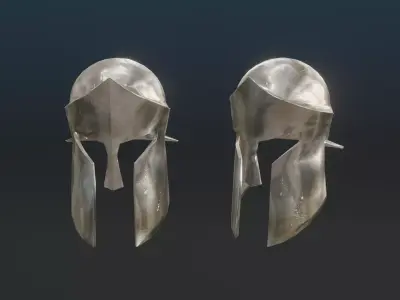 Fantasy Knight Helmet - medieval helmet Low-poly 3D model