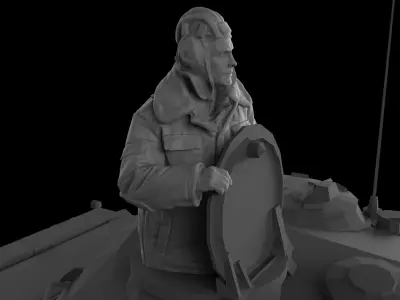 Tank Crew 35 120mm scale 3D print model