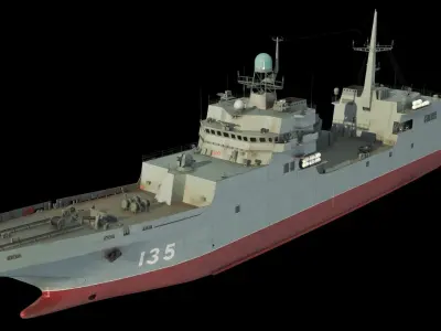 Ivan Gren Landing Ship bdk 11711 3D model