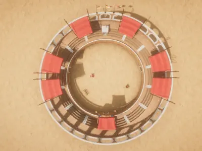 Gladiator Arena Low-poly 3D model