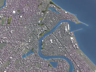 Phan Thiet Low-poly 3D model