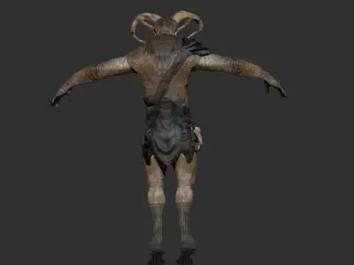 Trollocs criaturas da noite Low-poly 3D model