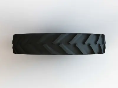 Field Road Rear Tractor Tires 3D model