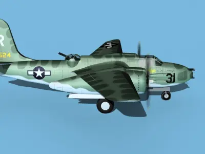 Douglas A-20G Havoc V02 3D model