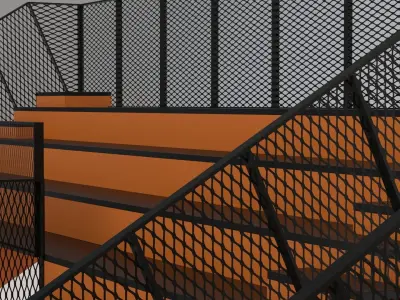 Arena Bleachers 3D model