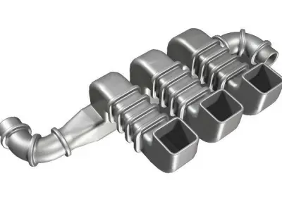 Classic Air Duct Low-poly 3D model