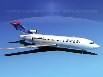 Boeing 727-100 Delta Airlines 3 3D model