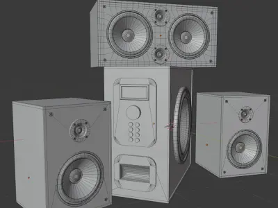 Speaker system - system - system - system 3D model