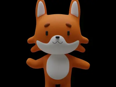 Cute Fox Free 3D model