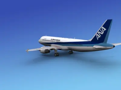 Airbus A320 All Nippon Airways 3D model