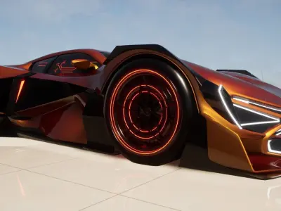 Neon Blaze GT The Futuristic Supercar 3D model