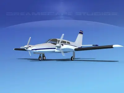 Piper PA-34 Seneca V09 3D model