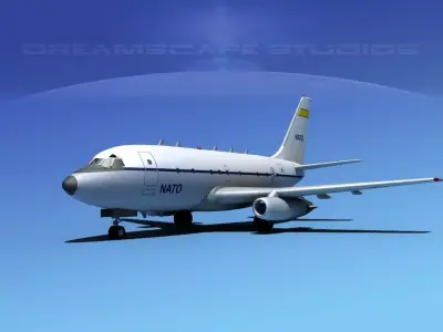 Boeing T-43 NATO Military Jet 3D model