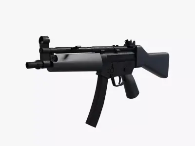 MP5 SMG Low-poly 3D model
