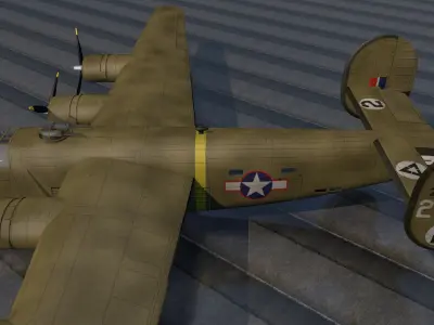 Consolidated B-24D Liberator 3D model