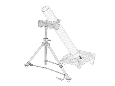 M2 MORTAR 3D model