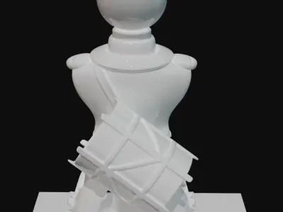 Rook stylized military uniform XVII-XVIII 3D model