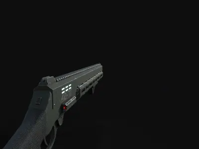 Laser Lever Action Rifle Low-poly 3D model