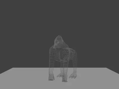 GORILLA MADE IN BLENDER Low-poly 3D model