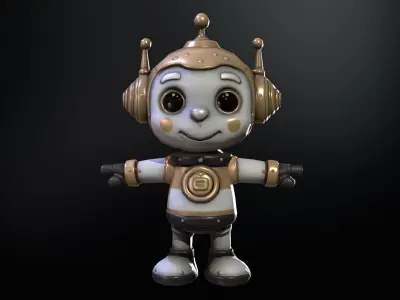Low-poly model of the character Minirobotic2 Low-poly 3D model