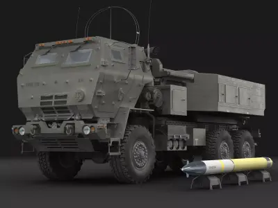 M142 HIMARS GMLRS 3D model