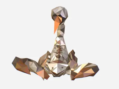 Scorpion - White Scorpio Animated Low Poly Art Low-poly 3D model