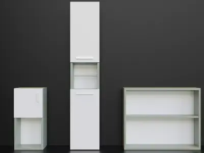 Bathroom furniture 01 Free low-poly 3D model