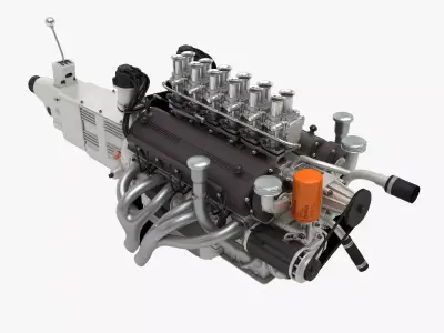 Ferrari Colombo 250 Engine - 3 liter 3D model