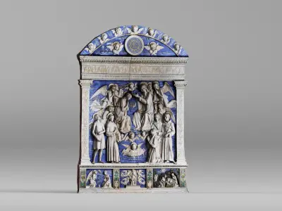 001633 Raw 3D Scan of Bas-Relief Coronation of the Virgin 3D model