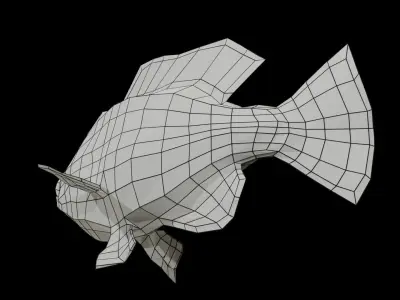 Bluegill Sunfish Low-poly 3D model