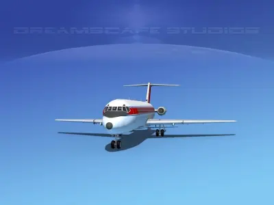Douglas DC-9-30 Corporate 1 3D model