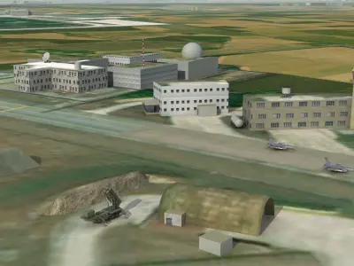 Taiwan Air Base CCK Low-poly 3D model