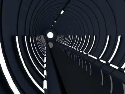 Sci fi Tunnel 3D model 64
